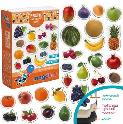 Набір магнітів "Magdum" 25 шт. фрукти, ягоди  132175  фото