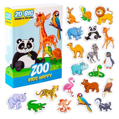 Набір магнитів MAGDUM зоопарк 20 шт "Kids Happy Zoo"   139472  фото